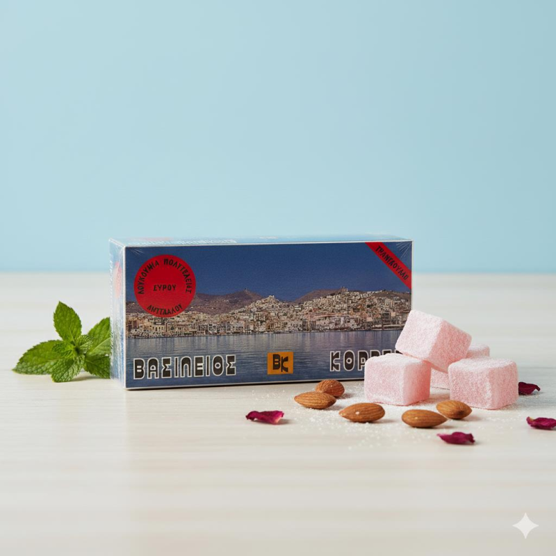 Λουκούμια Τριαντάφυλλο Αμυγδάλου 380γρ.